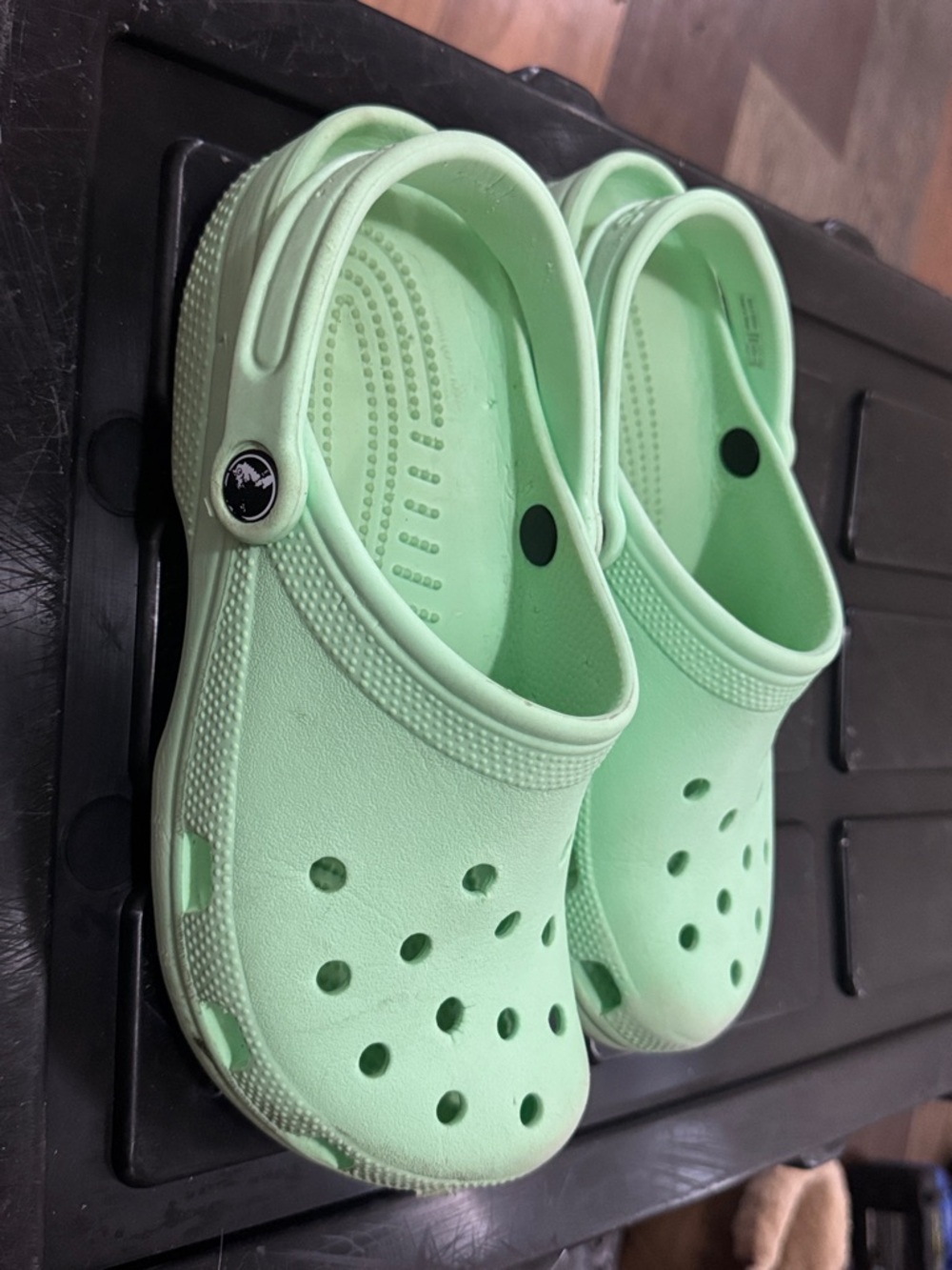 Light Green Crocs Shoes - Picture 4 of 5